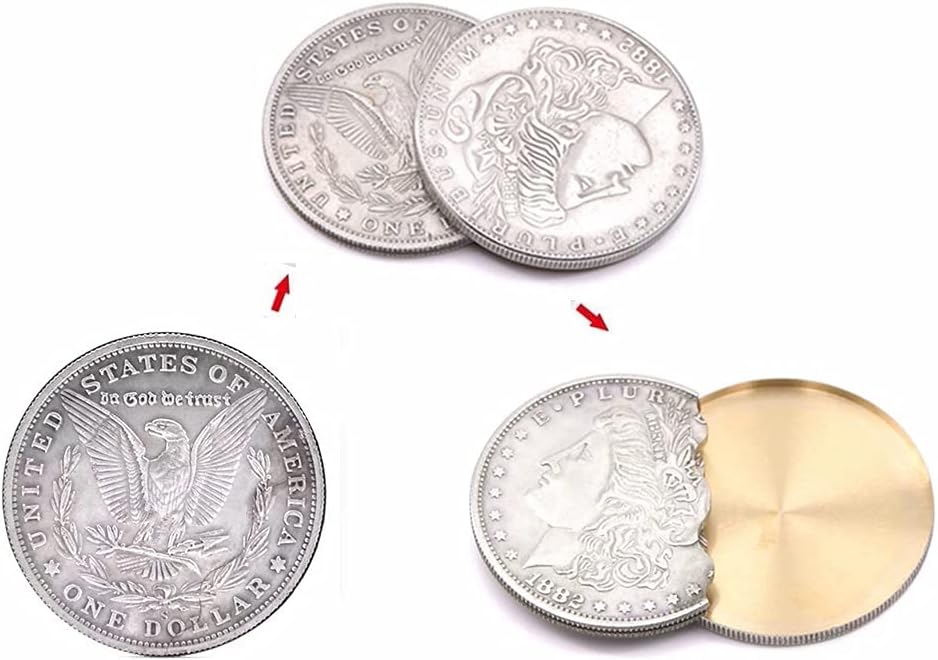 SUMAGSupper Flipper Coin Copy Coin Magic Tricks Close up Props Gimmick Appearing Magic Illusion