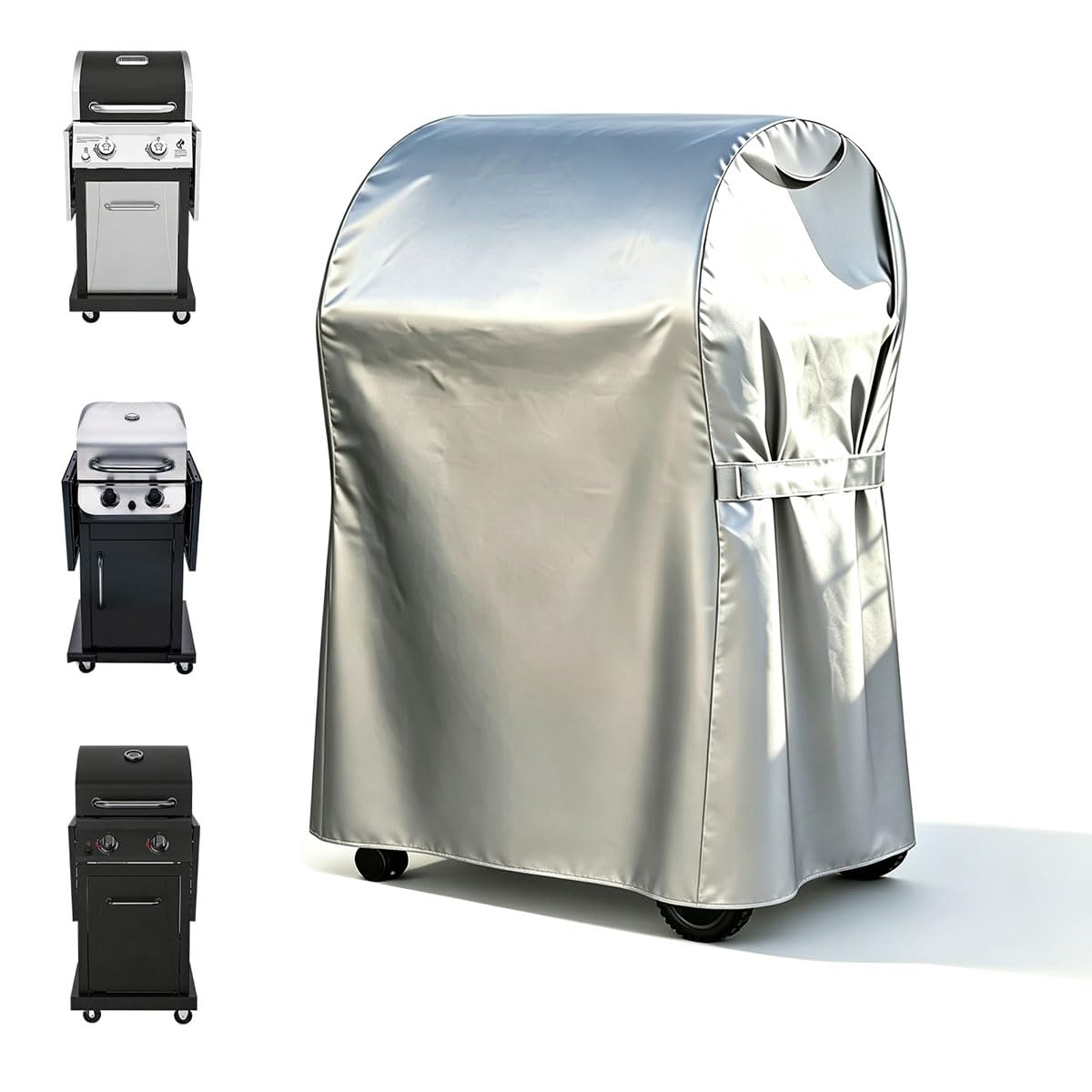 Copertura Barbecue per Nexgrill 720-0958AE Deluxe 4Burner 2026+ | Carrello Telo Copri | 210D Impermeabile Anti polvere/ UV | con 2 Maniglie e Coulisse Regolabile Chiusura a Strappo | Esterno