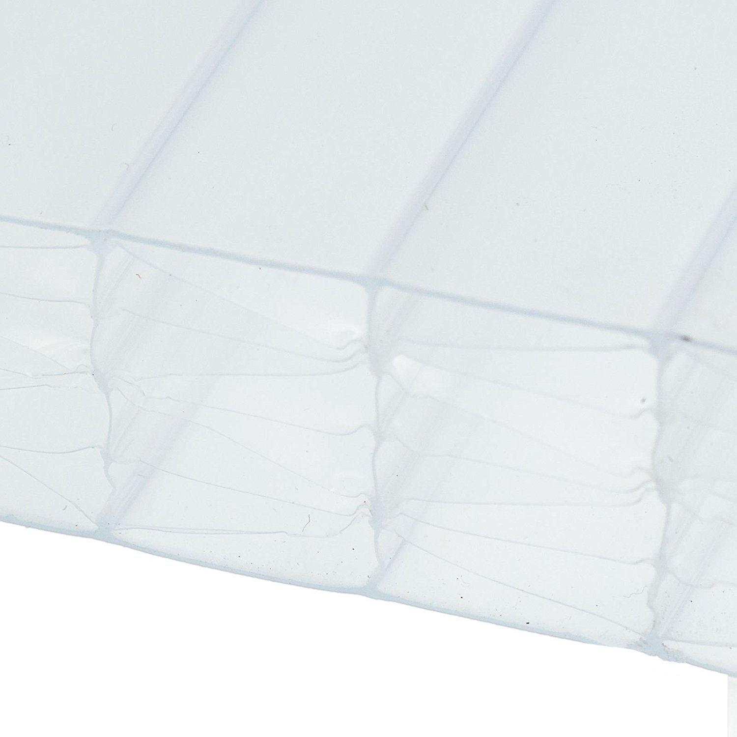 Opal, 1.2 x 1.5m (Width x Length) 25mm Multiwall Polycarbonate Sheets Poly Plastic Roof Panel for Lean-to Canopy Conservatory