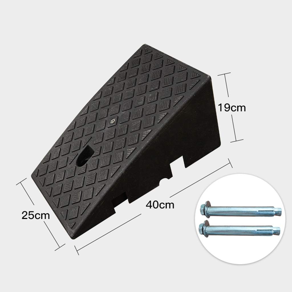 car ramps,Curb Ramps,Ramps Plastic Motorcycle Ramps,Non-Slip Surface Ramps 2 Colors Triangle Ramps Can Be Fixed to The Ground Size 25 * 40 * 19CM Ramps pad
