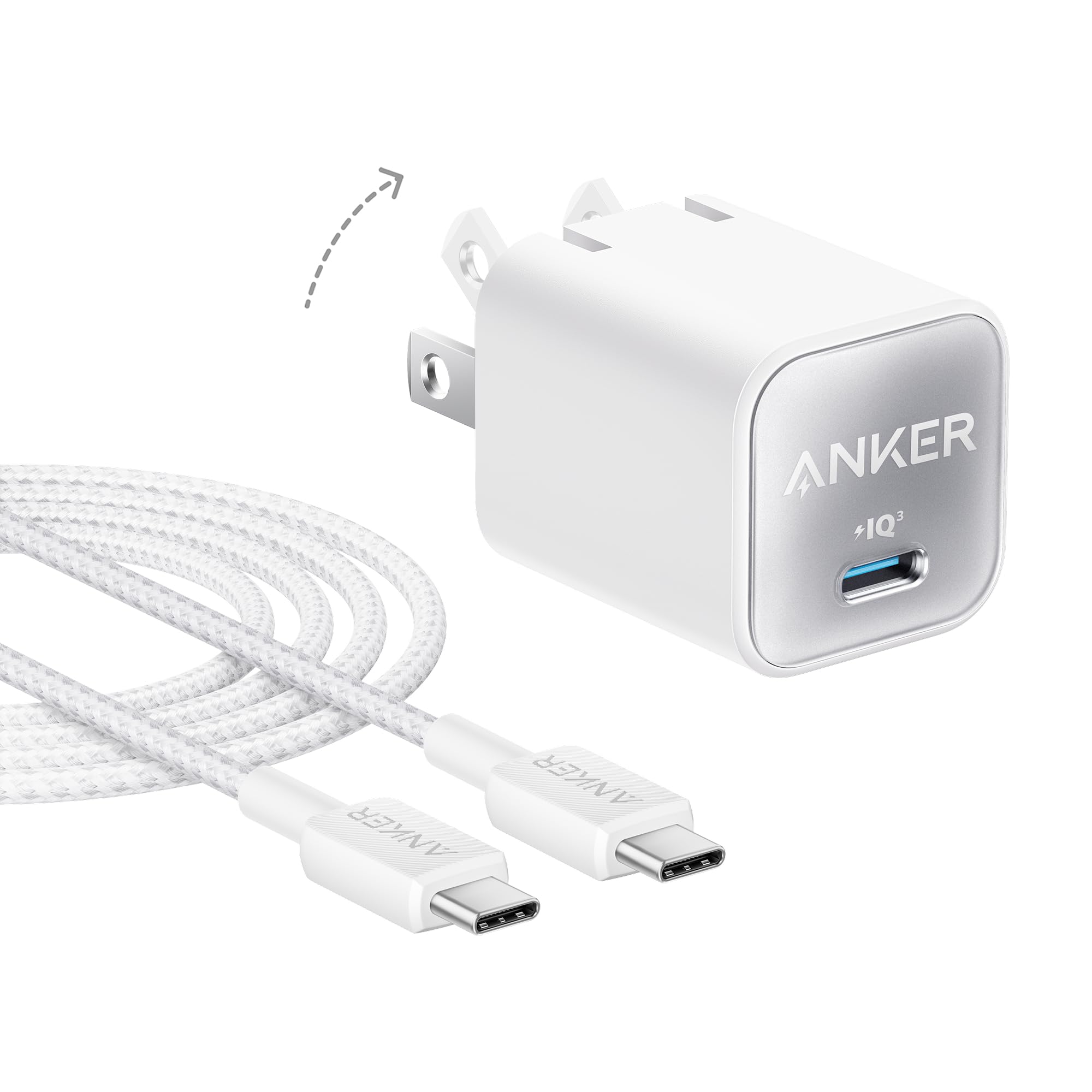 Anker Nano USB C Charger Block 30W PIQ 3 0 Foldable iPhone Charger Fast Charging for iPhone 17