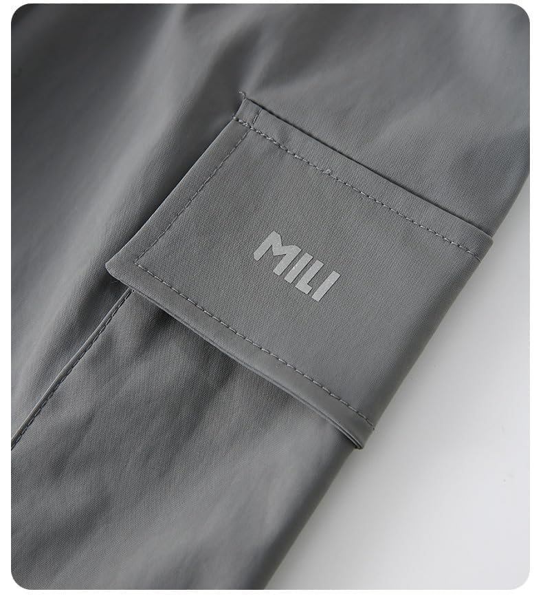 Boy's Cargo Joggers Hiking Pants Quick Dry Youth Lightweight Elastic Waist Pants Casual Athletic Running Outdoor3