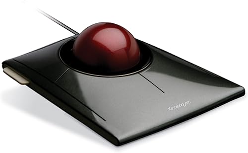 Miniatura 2 de Kensington Ratón SlimBlade Trackball con cable (K72327U), reposamuñecas ErgoSoft negro para mouse delgado y trackpad, negro (K52803WW)