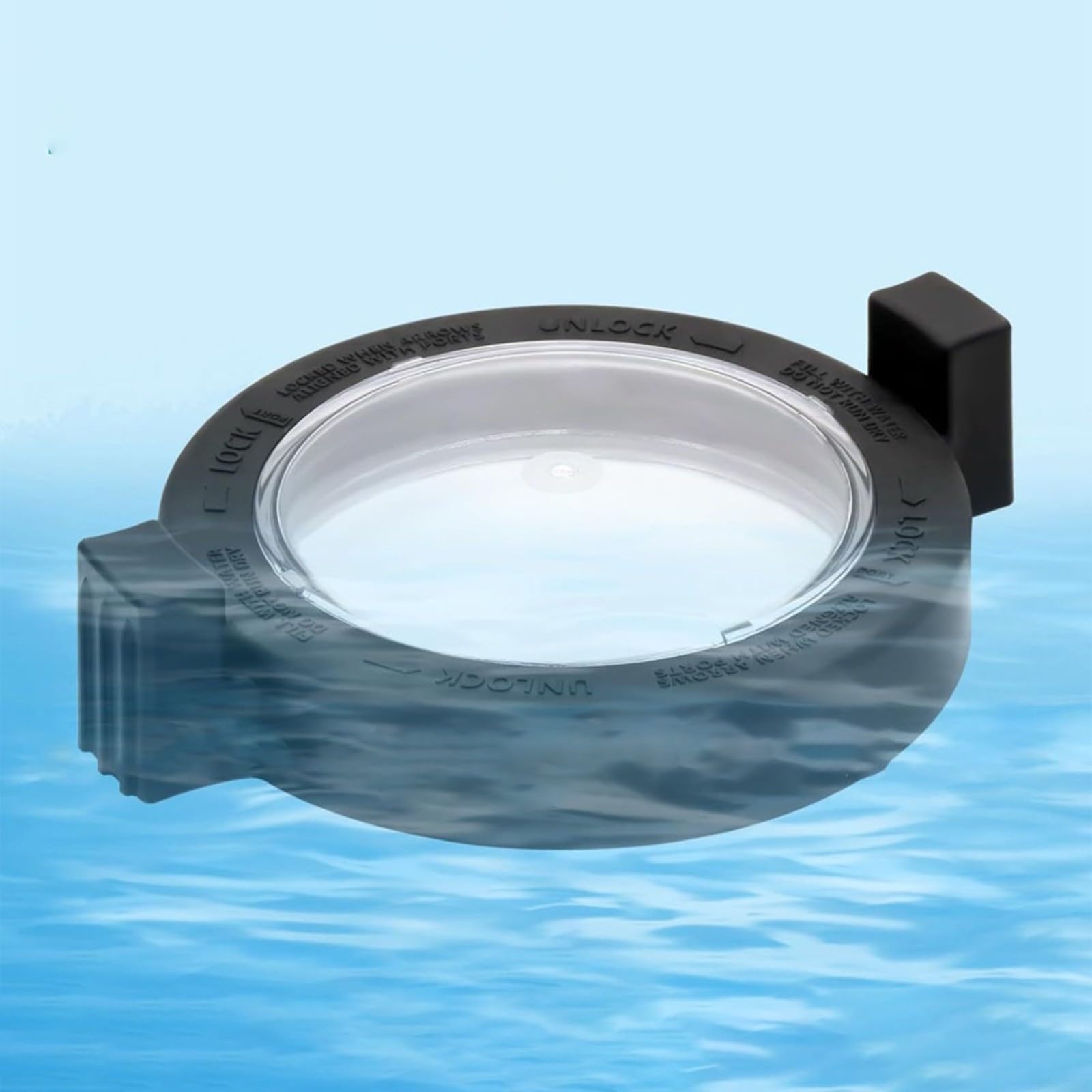 Coperchio con chiusura per anello e guarnizione di ricambio R0445800 compatibile con Zodiac e per pompe Jandy per piscine e spa, plastica nera, per nuoto all'aperto
