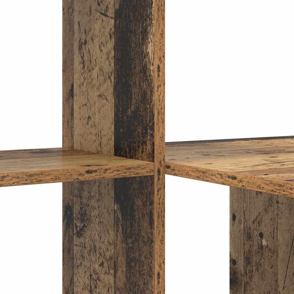 Scrivania con Scaffali Legno Vecchio 131,5x50x106,5 cm | Tavolo da lavoro compatto per ufficio a casa e studio, dotato di finitura opaca antiriflesso e ripiani integrati.