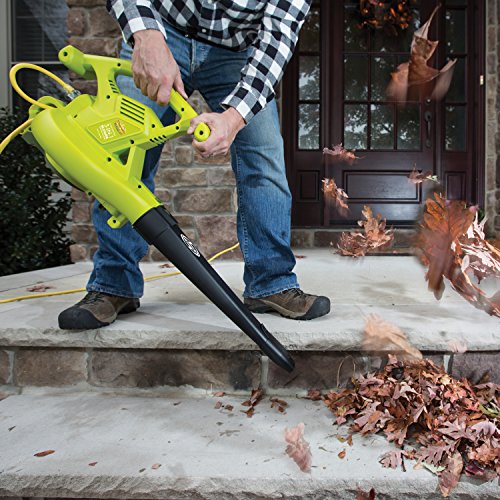 Sun Joe SBJ603E 13-Amp 240 MPH 3-in-1 Electric Blower/Mulcher/Vacuum, 32.7 Inch, Green