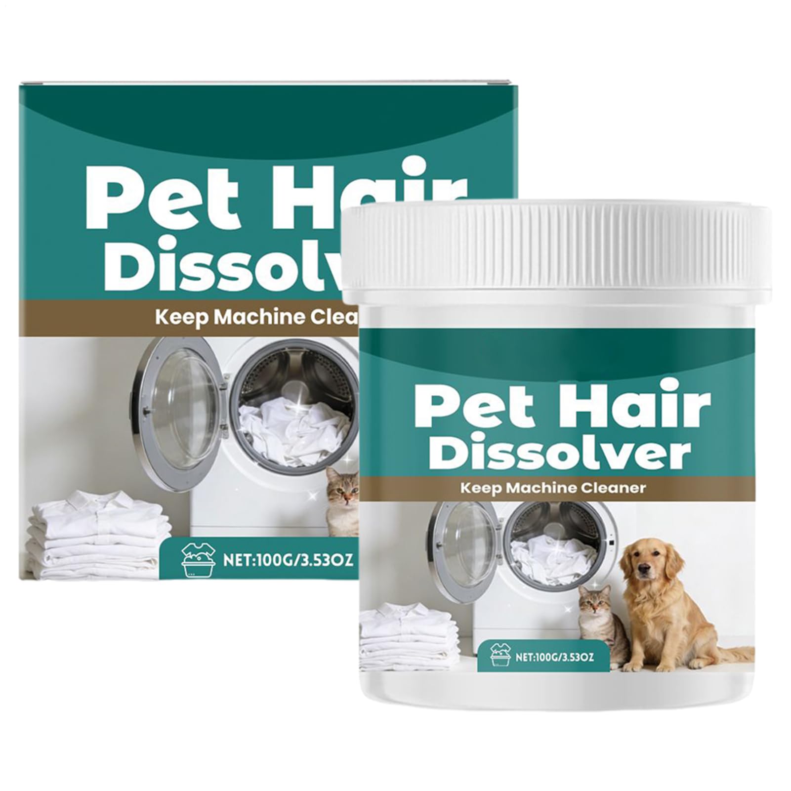 Disolvente de Pelo de Mascotas para Lavadora, disolvente de Pelo de Mascotas Seguro y Suave para Ropa, Textiles, Agente disolvente Multiusos, fórmula de Limpieza Profunda, Ideal para Eliminar el