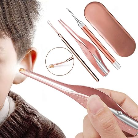 Amazon X M 耳かき Ledライト付き 厳選3本 耳掃除 耳かき ピンセット 3連ループタイプ 子供耳かき 抗菌ステンレス製耳かき 大人耳かき みみかき 耳掻き 介護耳かき 光る耳かき スチール 耳 鼻 クリーニング ツール 3点セット 耳垢 除去 アルミケース 予備電池付き
