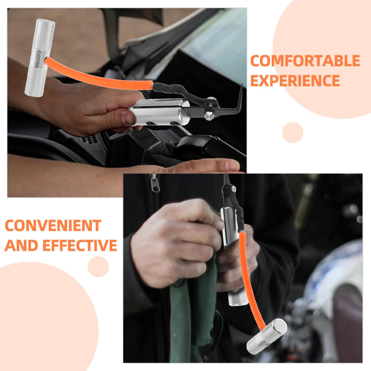 VALICLUD Outil de Démontage de Pare-Brise Automobile 2 Pièces, Outil de Découpe du Verre Robuste Compatible Divers Véhicules, Accessoire Professionnel pour Réparation et Remplacement