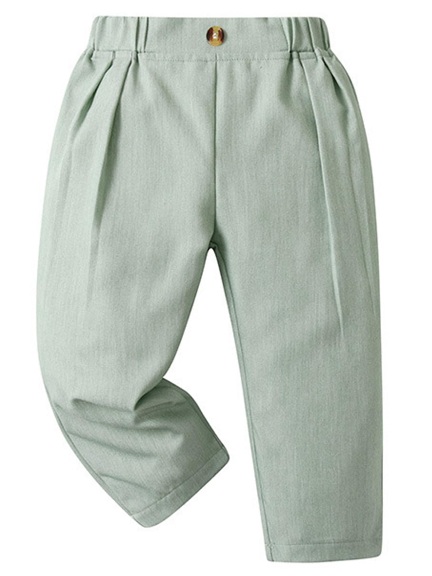 Baby Jungen Anzug Gentleman Outfit Langarm Fliege Hemd + Weste + Hose Kleinkinder Festlich Bekleidungsset Taufanzug Hochzeitanzug Festanzug Grün Q 68-80