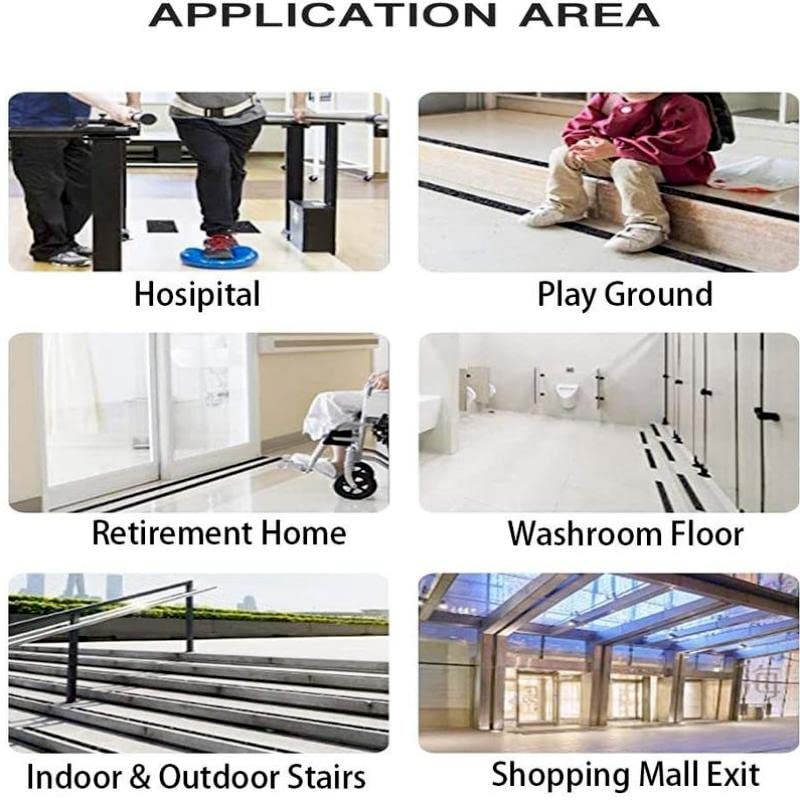 Image of UCRAVO Heavy Duty Anti Slip Grip Tape, High Traction 80 Grit Non Slip Tape, Waterproof Outdoor Black Grip Tape for Outdoor Indoor Stairs Safety Walk (5Cm X 5M) (Non Slip)
