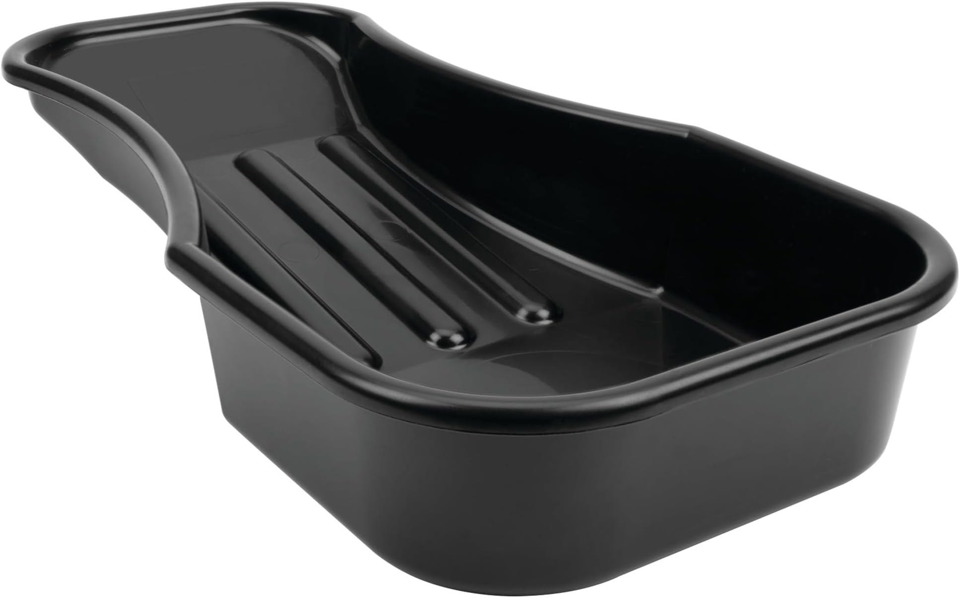 Performance Tool W4073 Heavy Duty 2.8 Quart Oil Drain Pan with Splash Guard and Tapered Spout for Lawn Equipment and Motorcycles