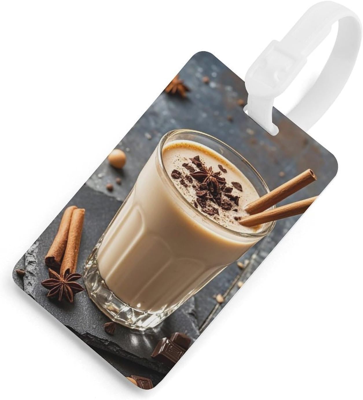 Eggnog Luggage Tag with Name ID Card for Suitcase