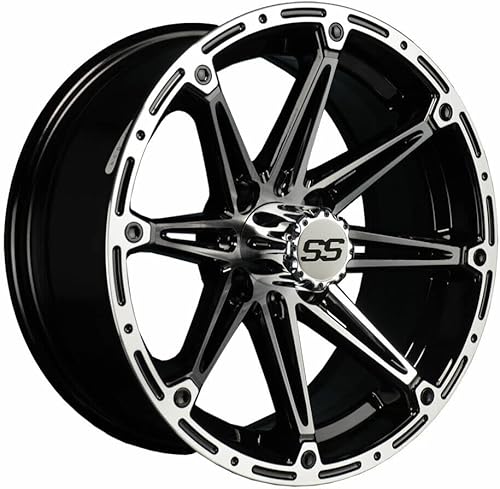 Element - Rueda de aluminio para carrito de golf, patrón de pernos de 0.157 x 4.000 in, estándar para la mayoría de los modelos de carrito de golf