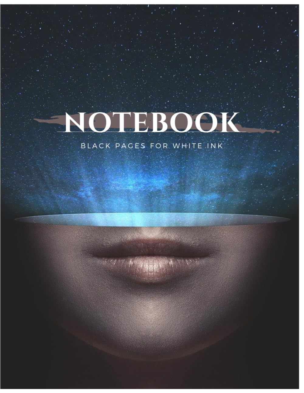 Carnet de notes pages noires d'exception, grand format ligné 300 pages