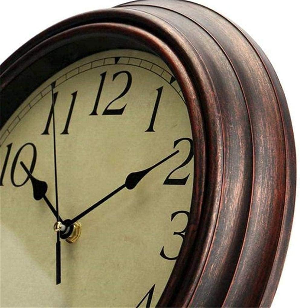 Wall Clock, Garden Clocks Outdoor Waterproof, Classic Vintage Scaleless Digital Quartz Outdoor Clocks for The Garden Wall Mounted Easy to Read