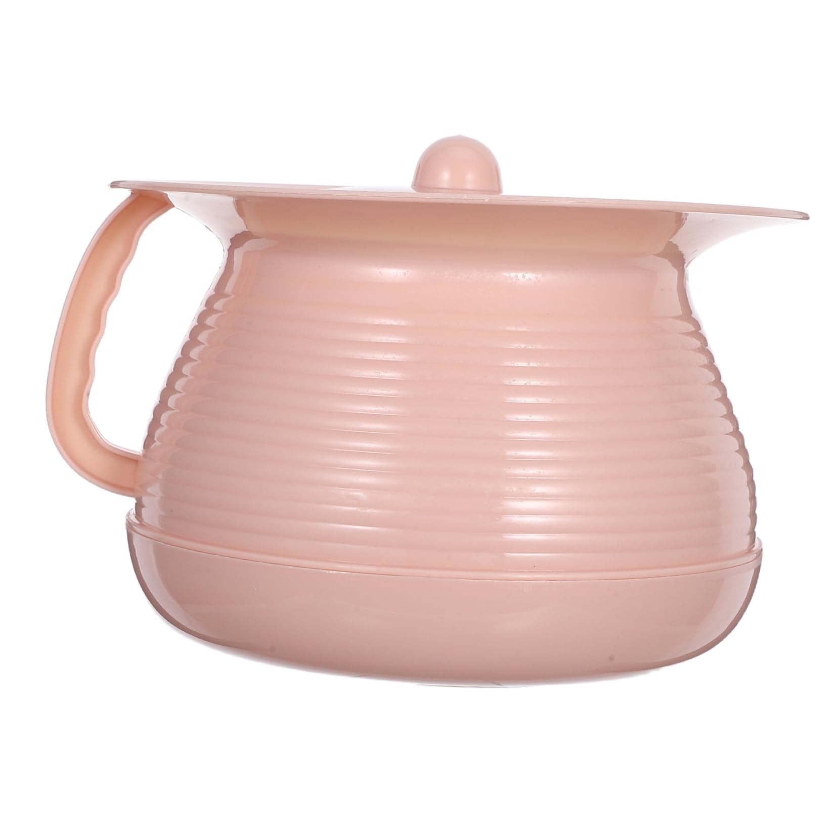 BESPORTBLE Portable Urinal Potty with Lid Plastic Urine Pot for Travel Camping and Home Use Easy to Clean Unisex Design Compact Pink