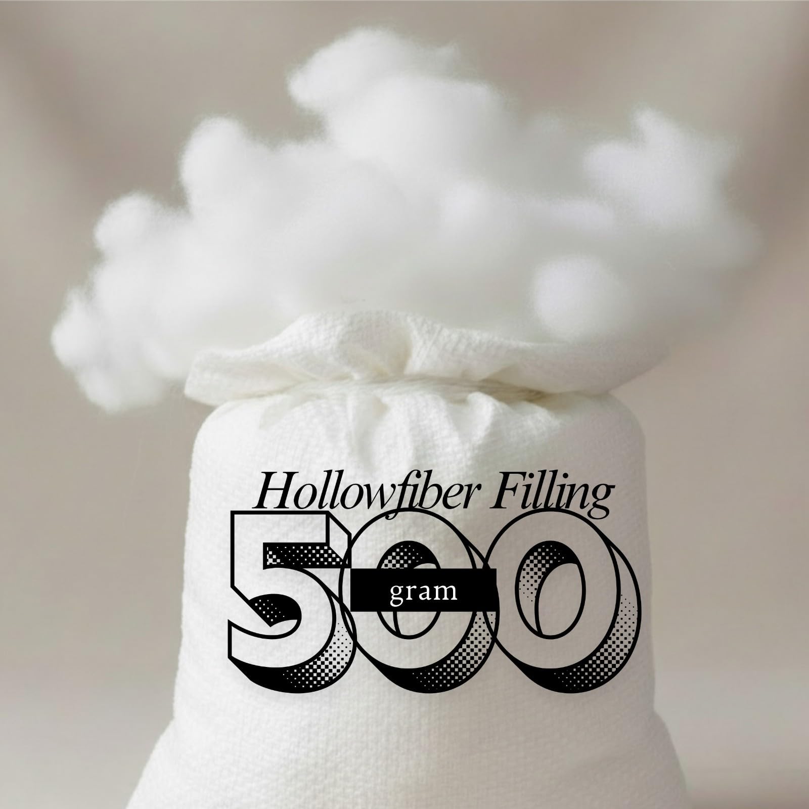 Arlinens White 500Gram Holllow Fibre Stuffing,Polyester Stuffing Multipurpose Filling For Dolls,Toys,Cushions & Teddy Bear,Hypoallergenic Machine Washable