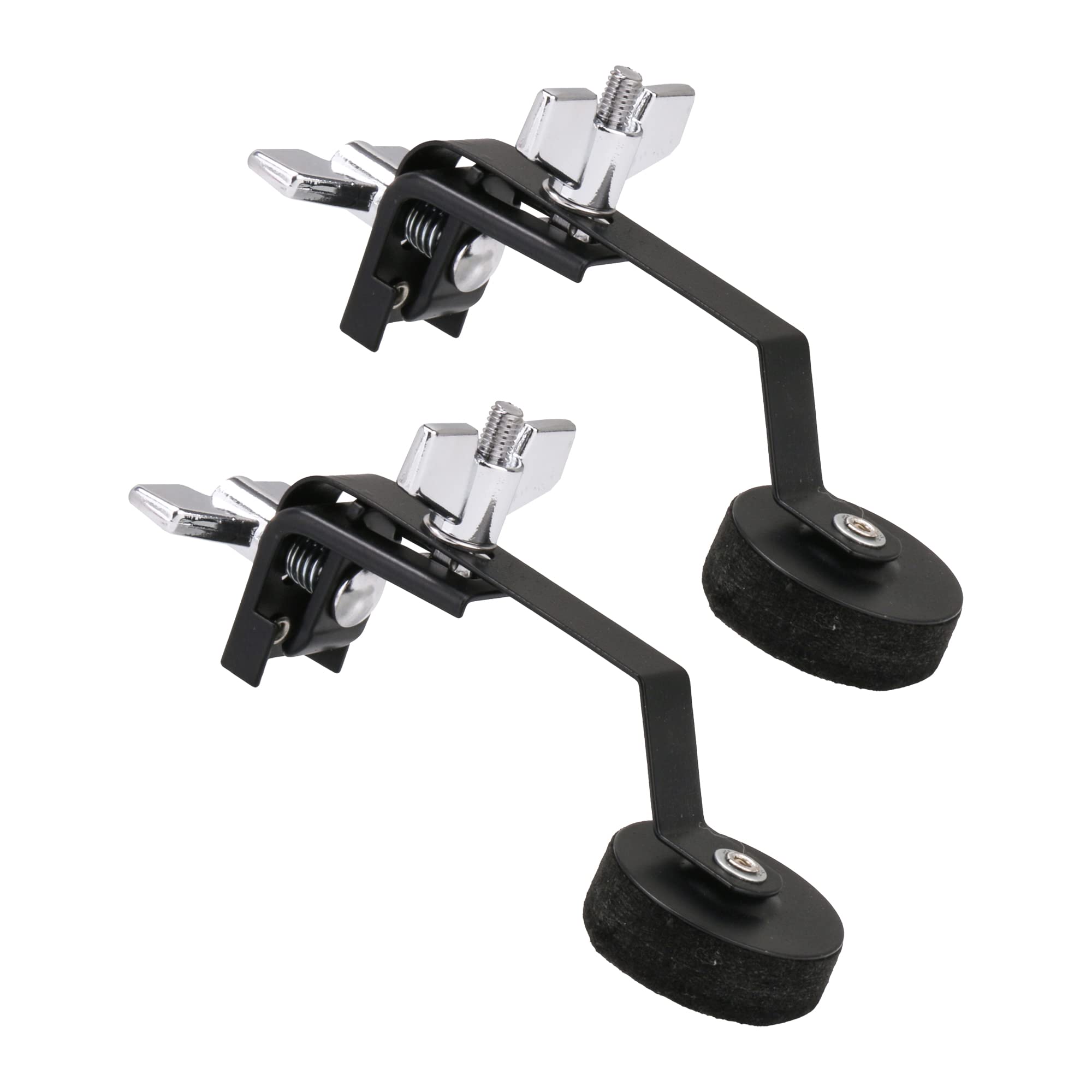 2Pcs Drum Damper Mute Silencer Clamp-on Tone Control Muffler for Snares