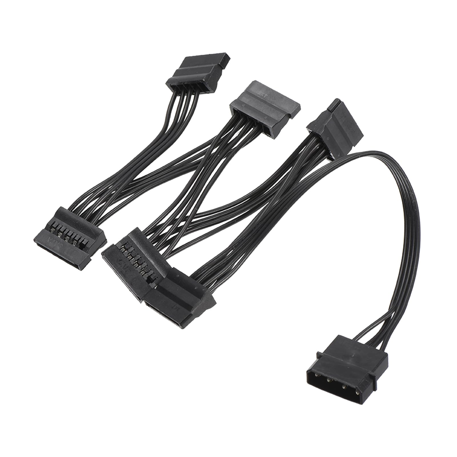 MECCANIXITY 4 Pin Male IDE to 6X Serial ATA Female Power Splitter Converter Adapter Cable Hard Drive HDD SSD Extension Cable