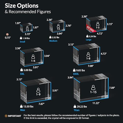 Miniatura 7 de ArtPix 3D Foto de cristal, regalos personalizados de Navidad para mujeres, esposa, ella, él, hombres, marido, abuela, gran regalo personalizado de