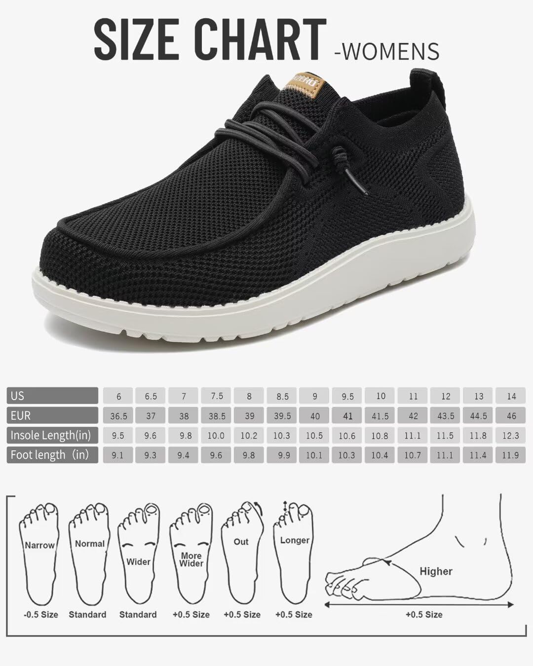 ITAZERO Women's Wide Width Walking Shoes Slip-On Loafers with Arch Support Diabetic-Orthopedic Comfort Shoes for Swollen Feet for Plantar Fasciitis
