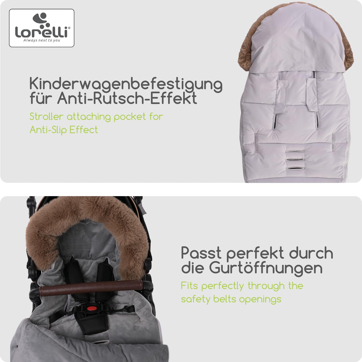Lorelli Sacco Caldo Universale Per Passeggino Black Thermo Stroller Black (Grigio)