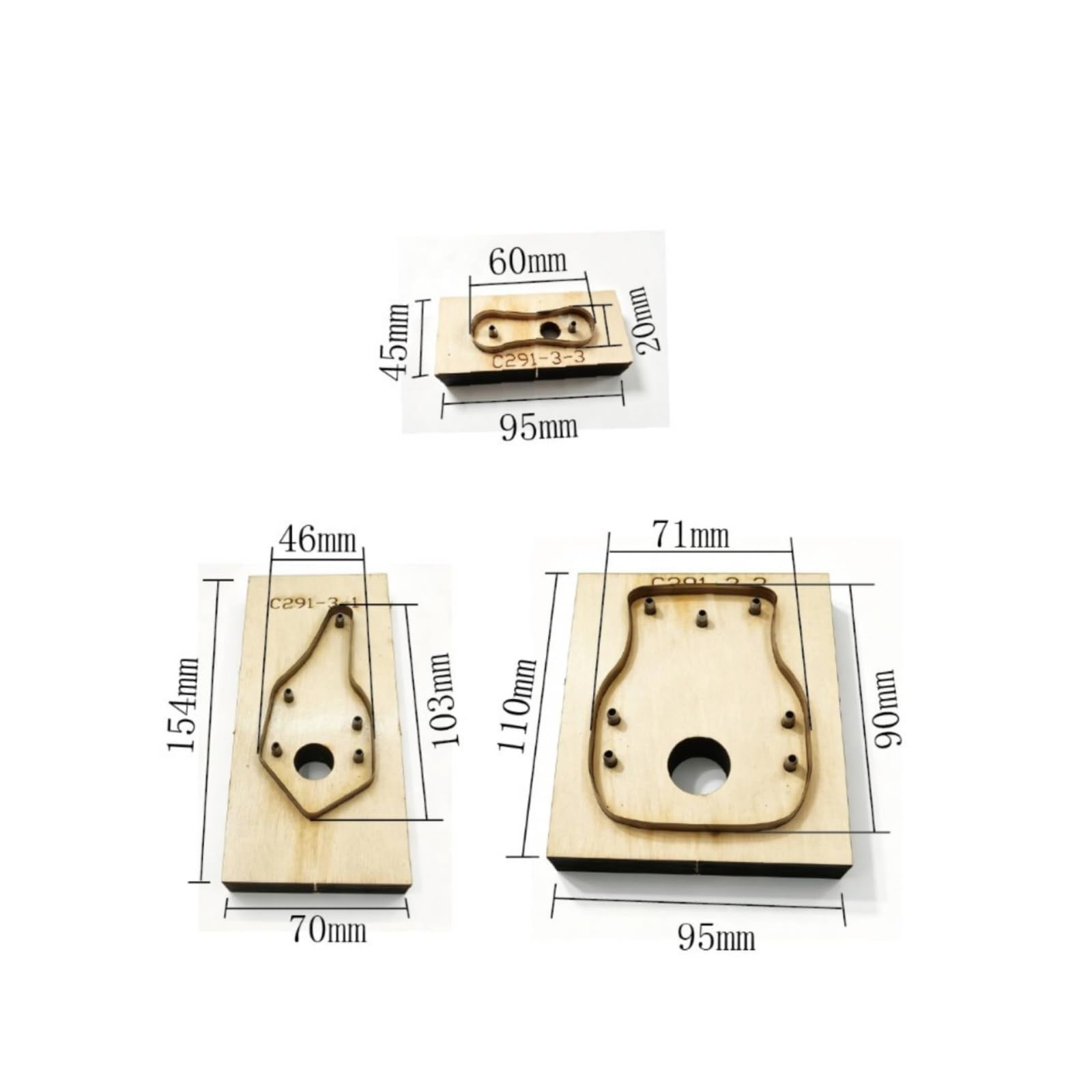 Folpus Fuslla in Legno con Base Liscia | Professionale, Resisn, Fuslla per Portachiavi in Pelle