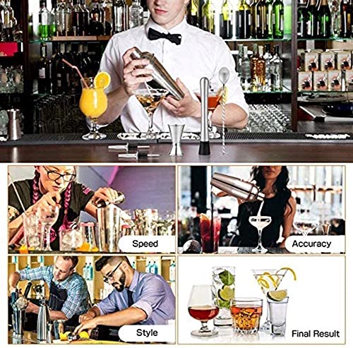 Kit para bartender con coctelera de acero inoxidable miniatura 4