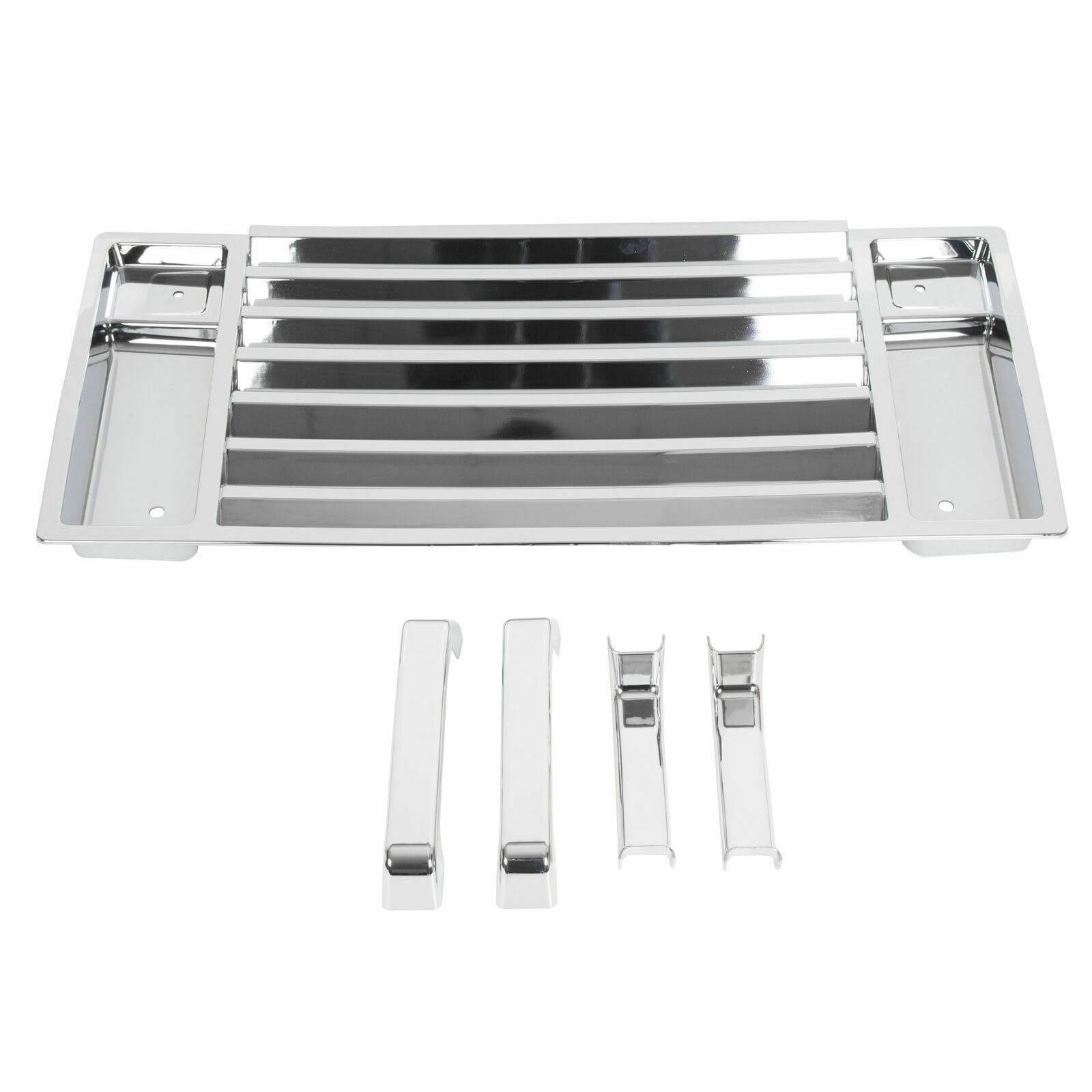 JEWOSS Hood Deck Vent Panel Handle Covers Trim Abs Chrome GNT56215257