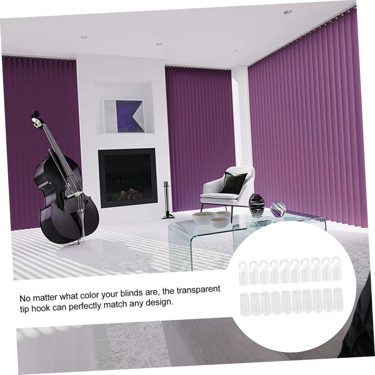 ETHZZLE 20pcs Vertical Blinds Replacement Parts Blind Wand Hooks for Easy Installation Includes Handles and Hooks for Various Requirements