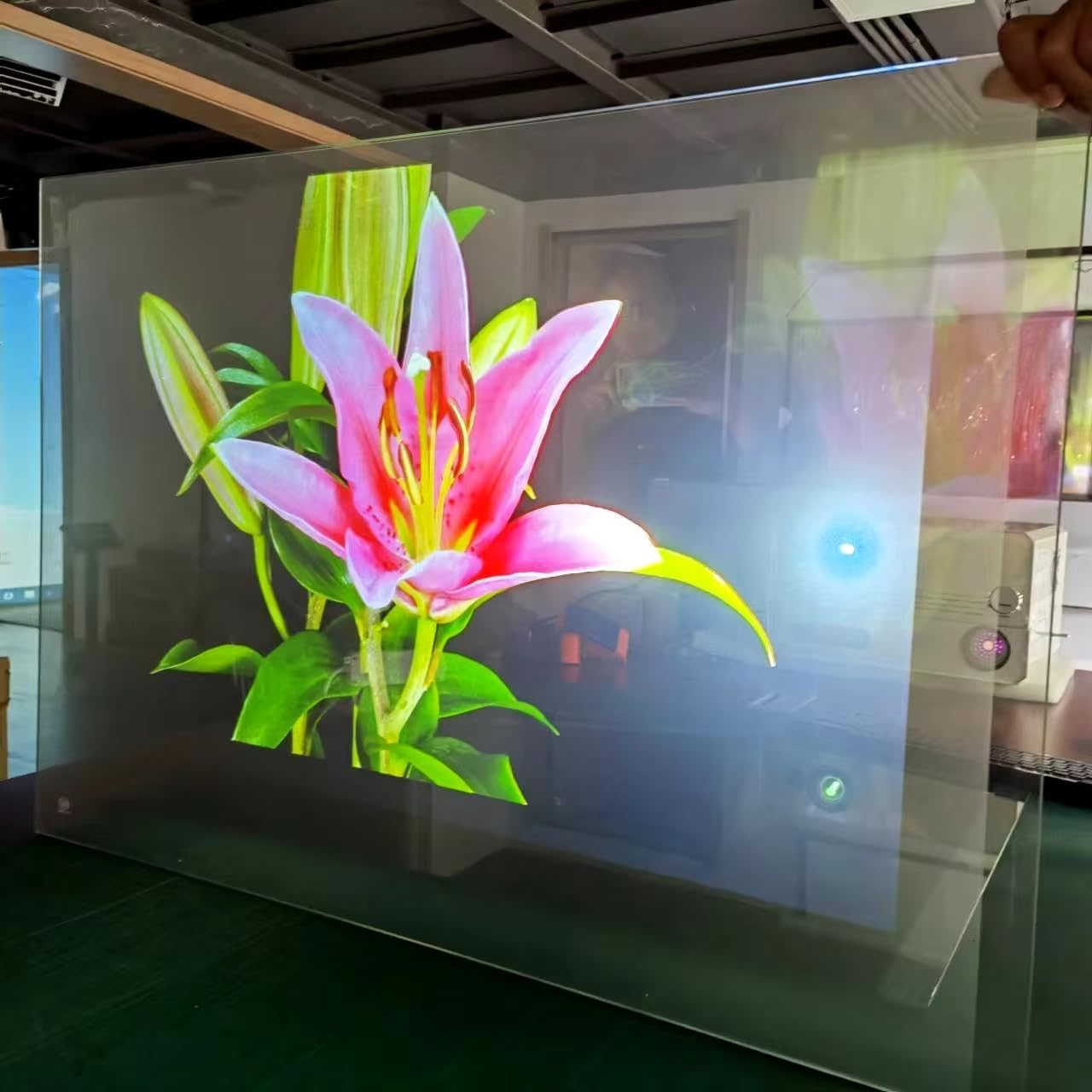 Holographic Rear Projection Film – Trasparente Projection Film for Glass and Clear Acrylic Panels, Water Spray Installation, pre-Cut Projection Sheet (Trasparente, Y22-1520)
