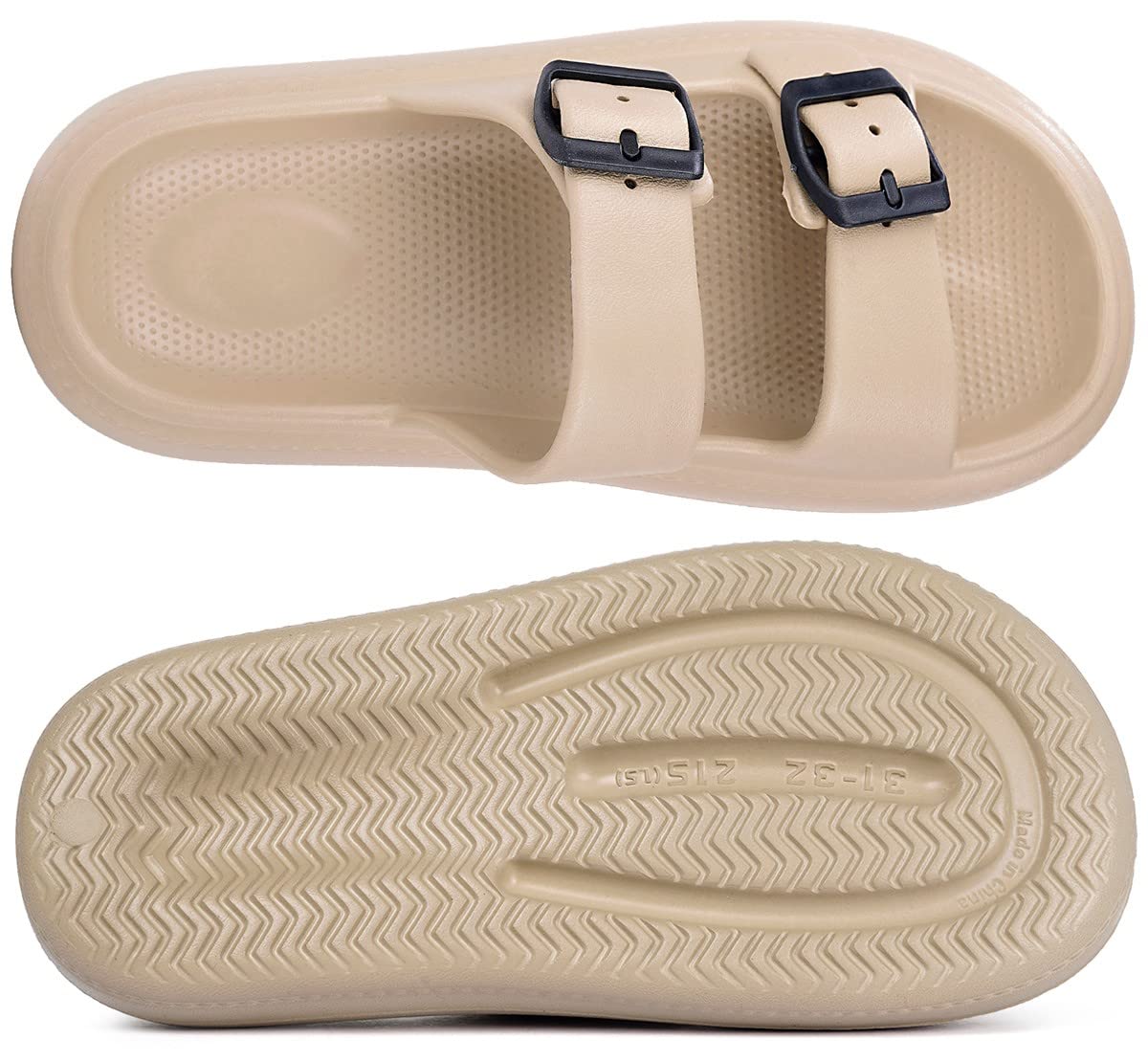 Gaatpot Zapatilla de Baño Niños Niña Chanclas Zapatos de Playa y Piscina Ajustable Doble Hebilla Sandalias Antideslizantes