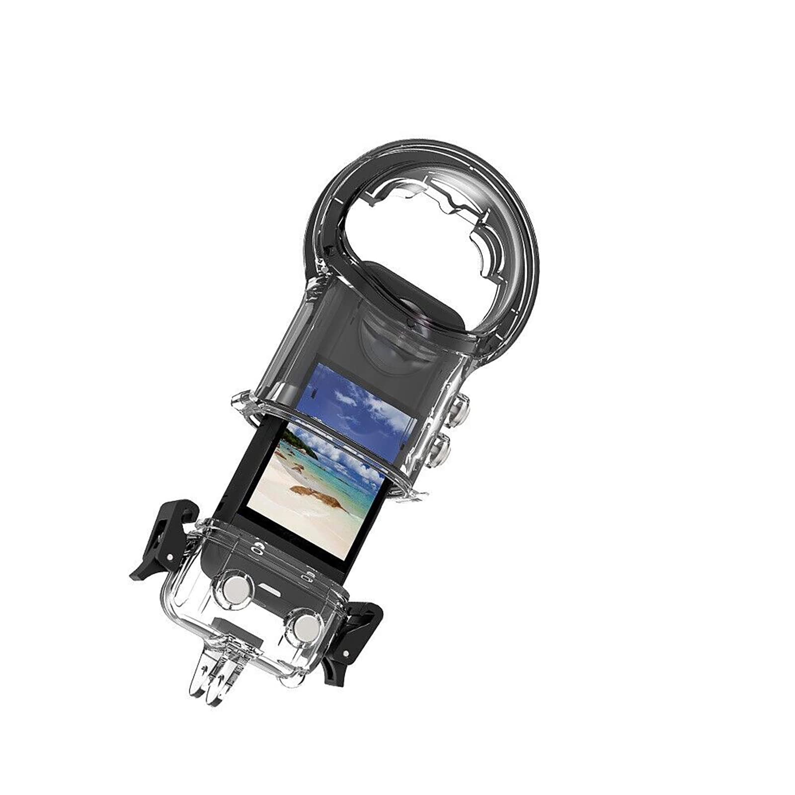 Custodia Impermeabile per Insta360 X3, Materiale Policarbonato, Custodia Protettiva per Fotocamera Panoramica, Resistente all'Acqua, con Staffa di Montaggio