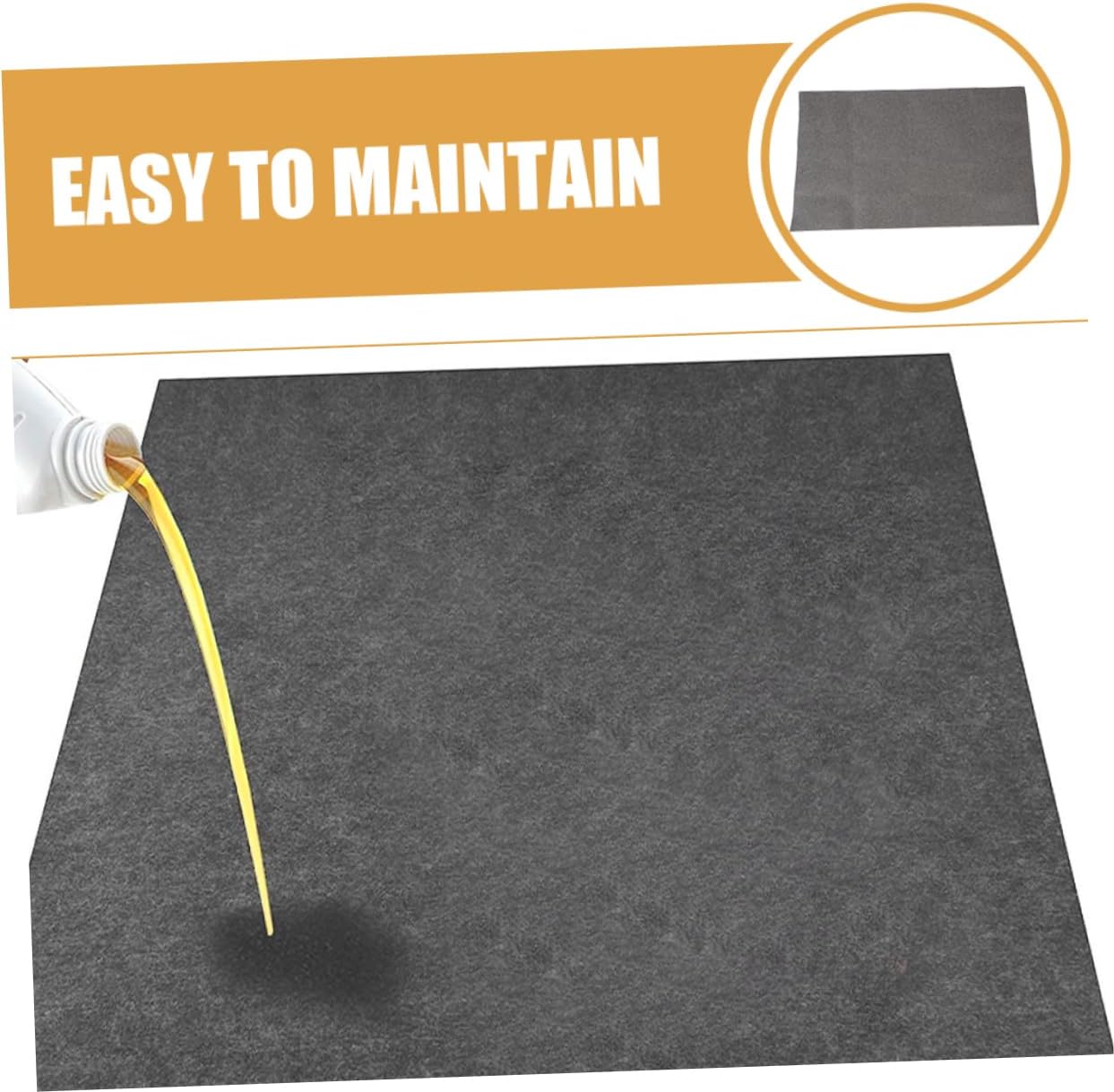 Ciieeo Garage Floor Mat Oil Spill Absorbent Mat for Under Car Reusable and Washable Compact Design for for Garage and Workshop Protects Floors from Oil Spills