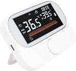 Marhynchus Smart Thermostat ABS Programmable Temperature Controller LCD Display Wireless Range Up to 984.3 Ft One to One Control for Home Room Heating Setup