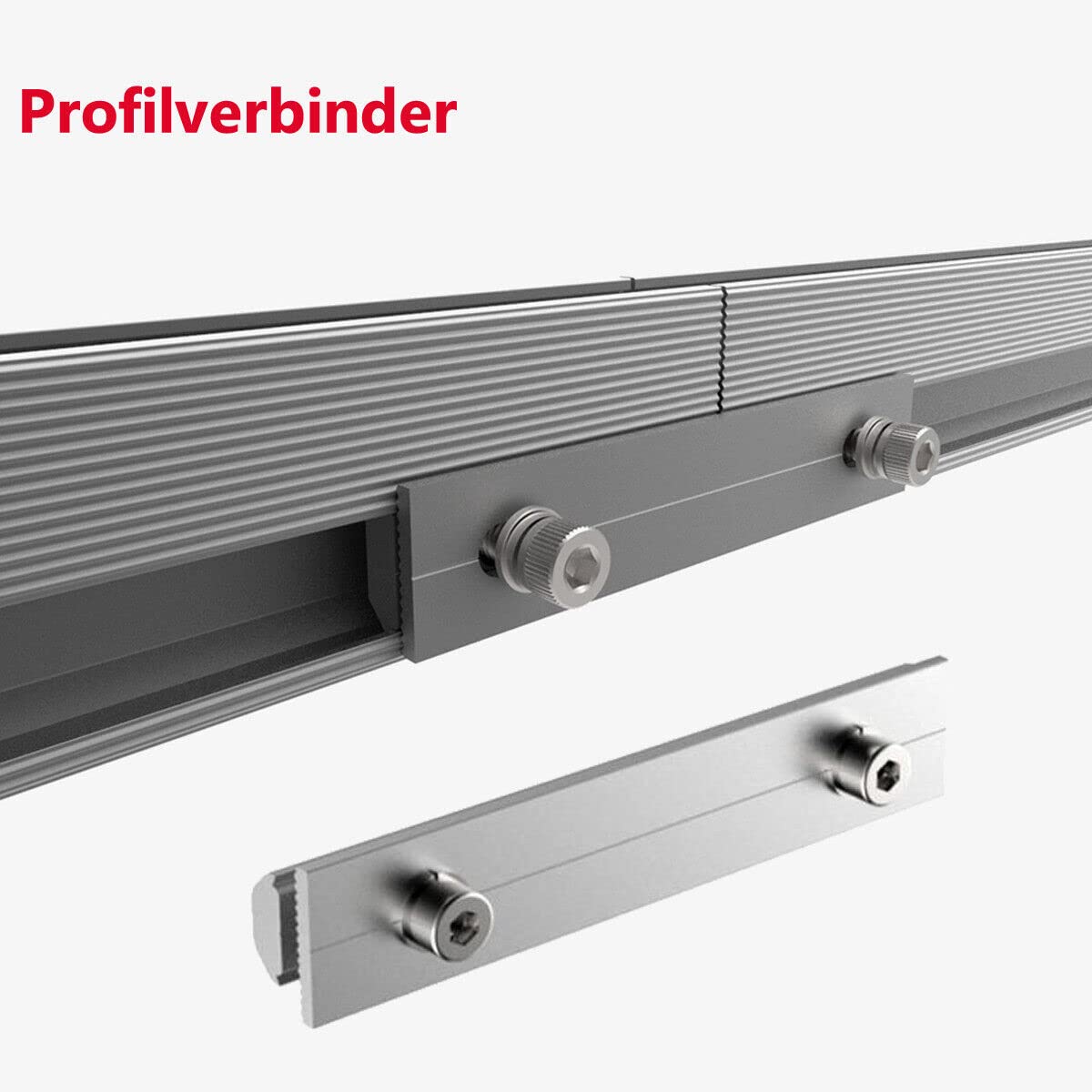 ALUMINIUM PROFIEL BEVESTIGING PV-PANELEN SCHUIN DAK 4MT, 4STUKS in