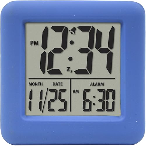Miniatura 2 de Equity by La Crosse 70905 Reloj despertador con visualización LCD, azul, cuadrado
