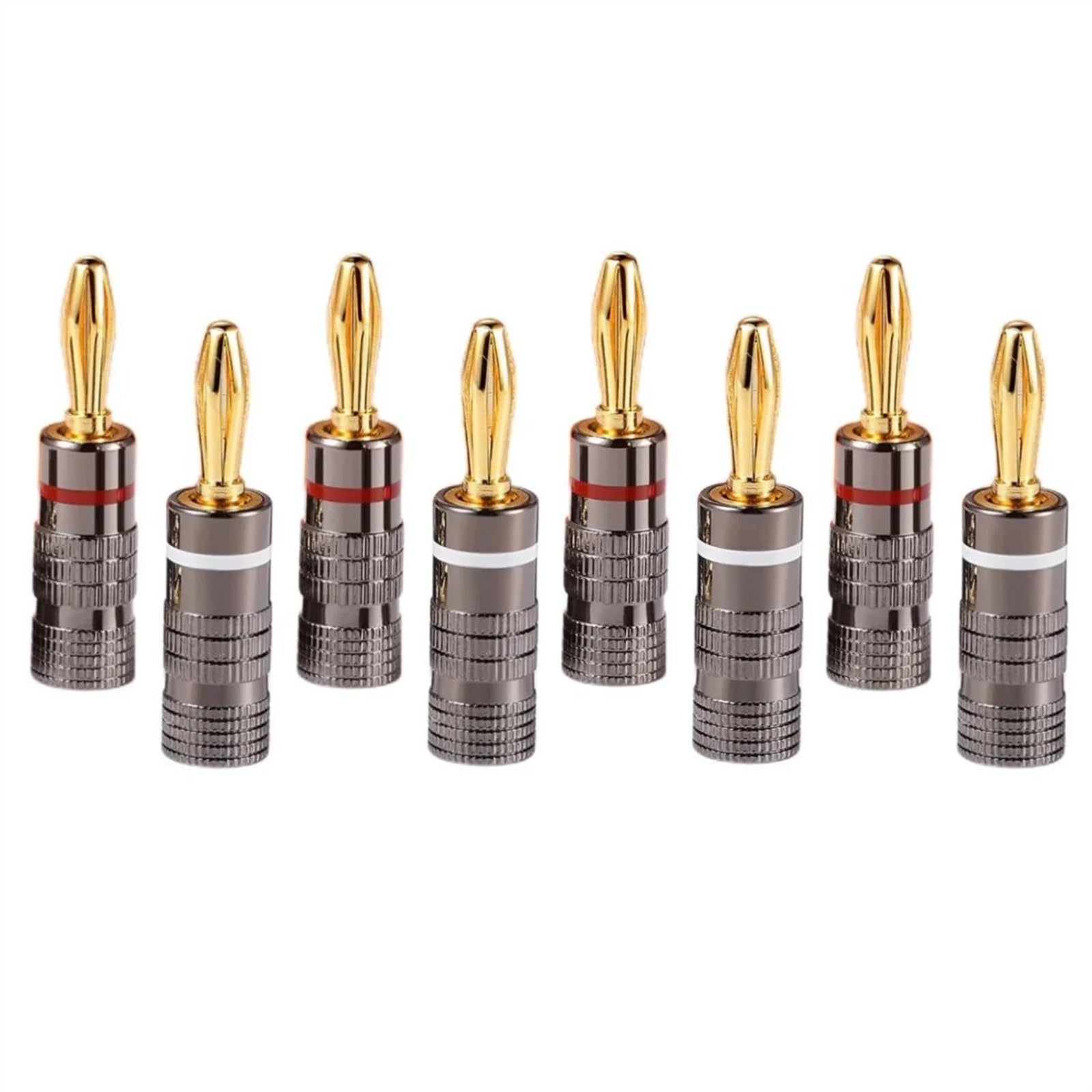 Conectores banana de 4 mm solucionan cables sueltos en altavoces con bloqueo de tornillo 3