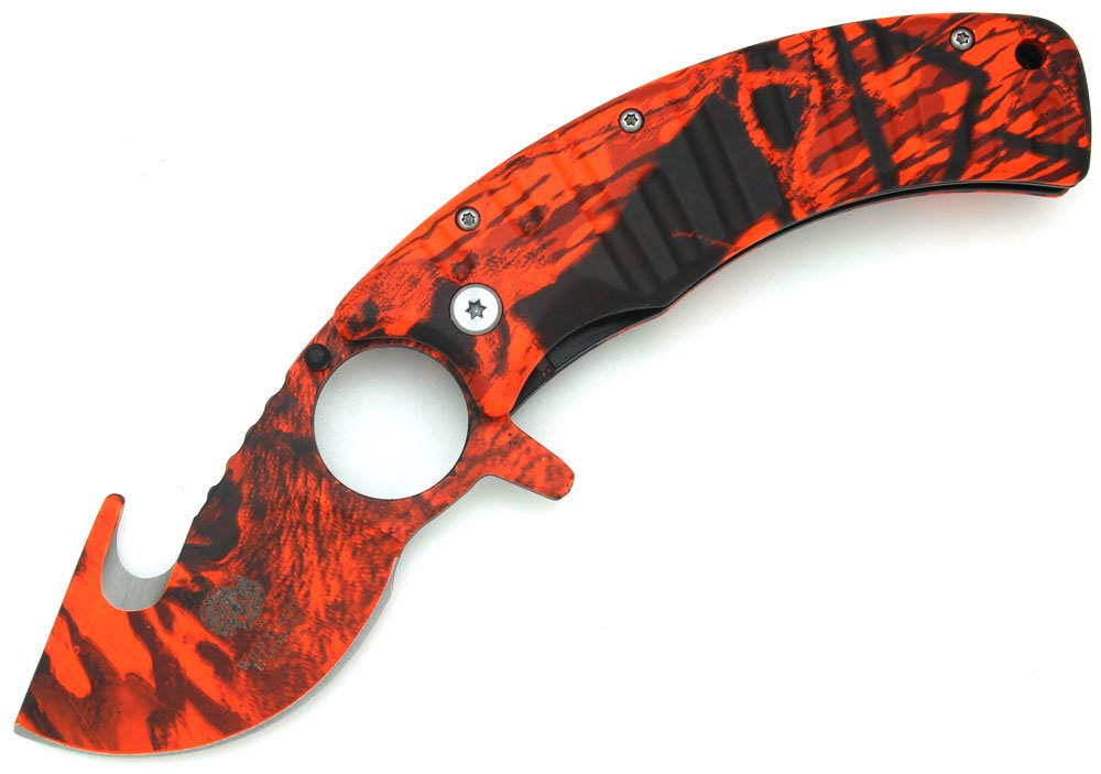 Wild Turkey Handmade Hunter's Choice Gut Hook Action Assisted Folding Knife Outdoors Camping Fishing Hunting RC