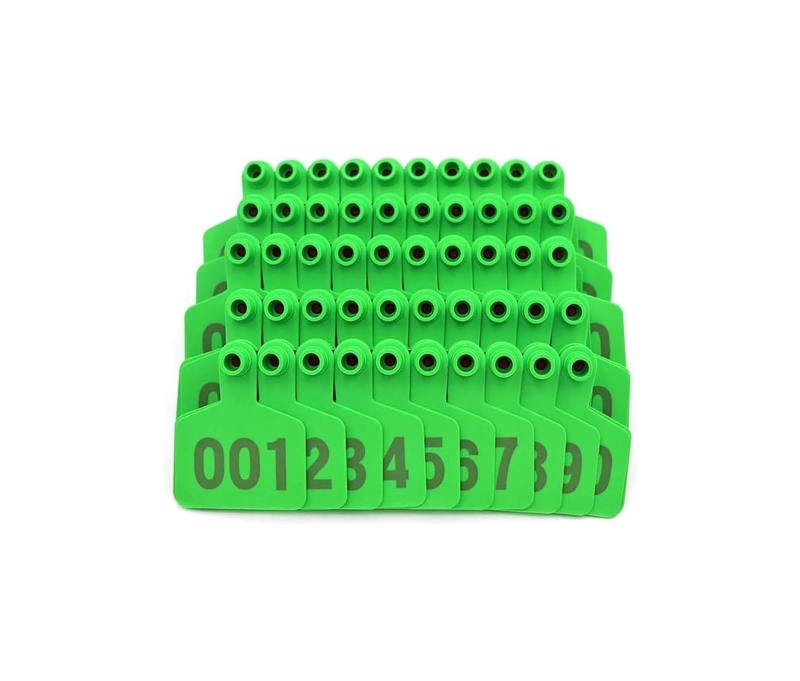 Kolczyki do uszu dla bydła, opakowanie 100 sztuk wielokolorowych, w wielu rozmiarach(Green 7.5 * 10cm,301 400)