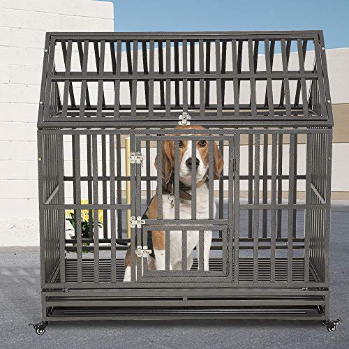 KELIXU 48" Heavy Duty Dog Crate Large Dog cage Dog Kennels and Crates