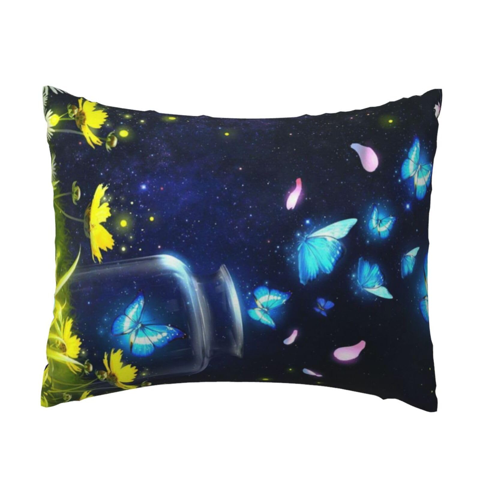 WSHFFILO Butterflies printed Pillow Case 20x26in Decorative pillowcase Throw Pillow Cover