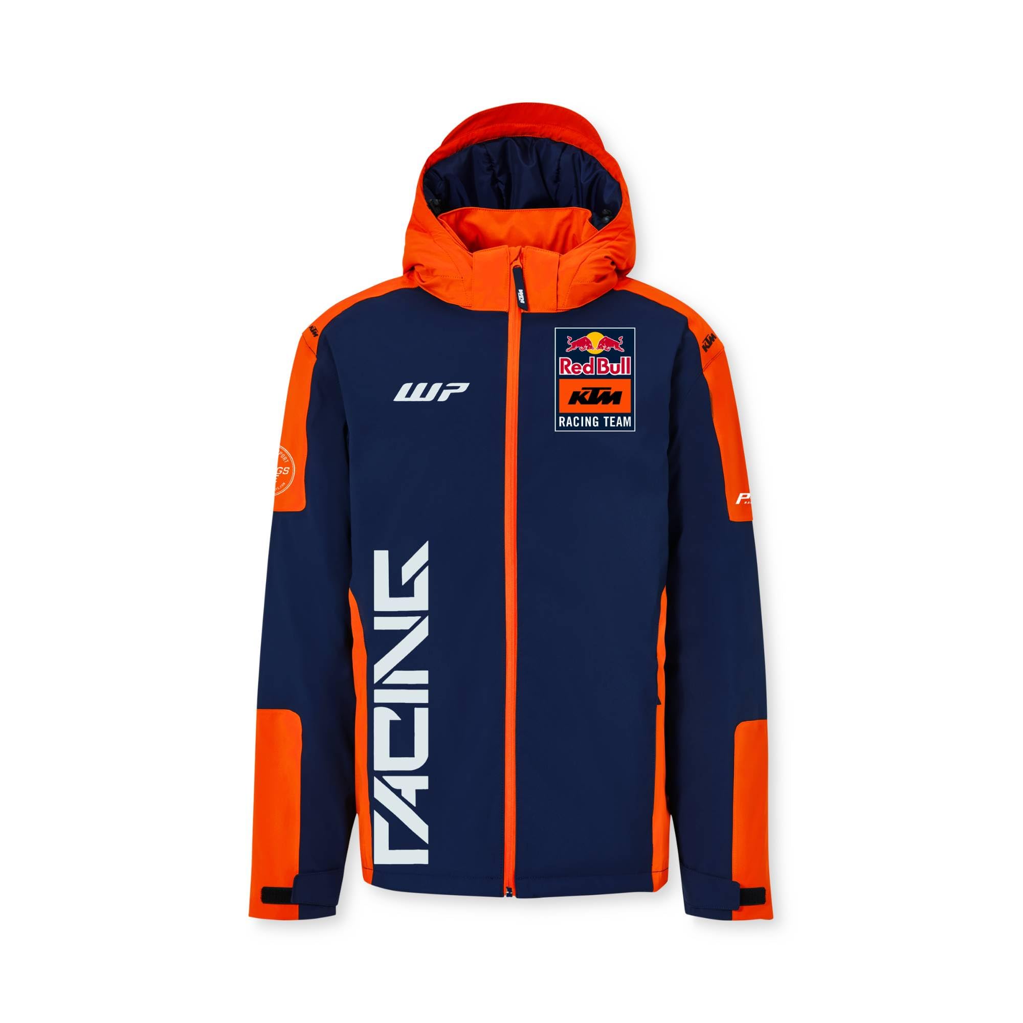Red Bull - KTM Replica Team Veste d'Hiver - Merchandising Officiel, Logos de l'Équipe de Course, Imprimé Dynamique, Isolation Haute Performance - Homme - S - Bleu/Orange