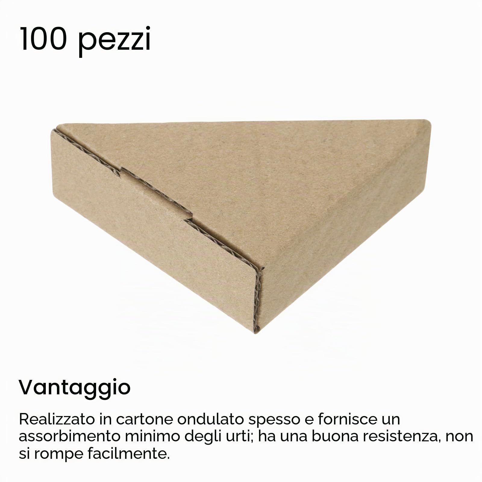 QUARKZMAN Protezione Angolare in Cartone Regolabile, Protezione per Bordi in Cartone 7x7x3cm Pacco da 100