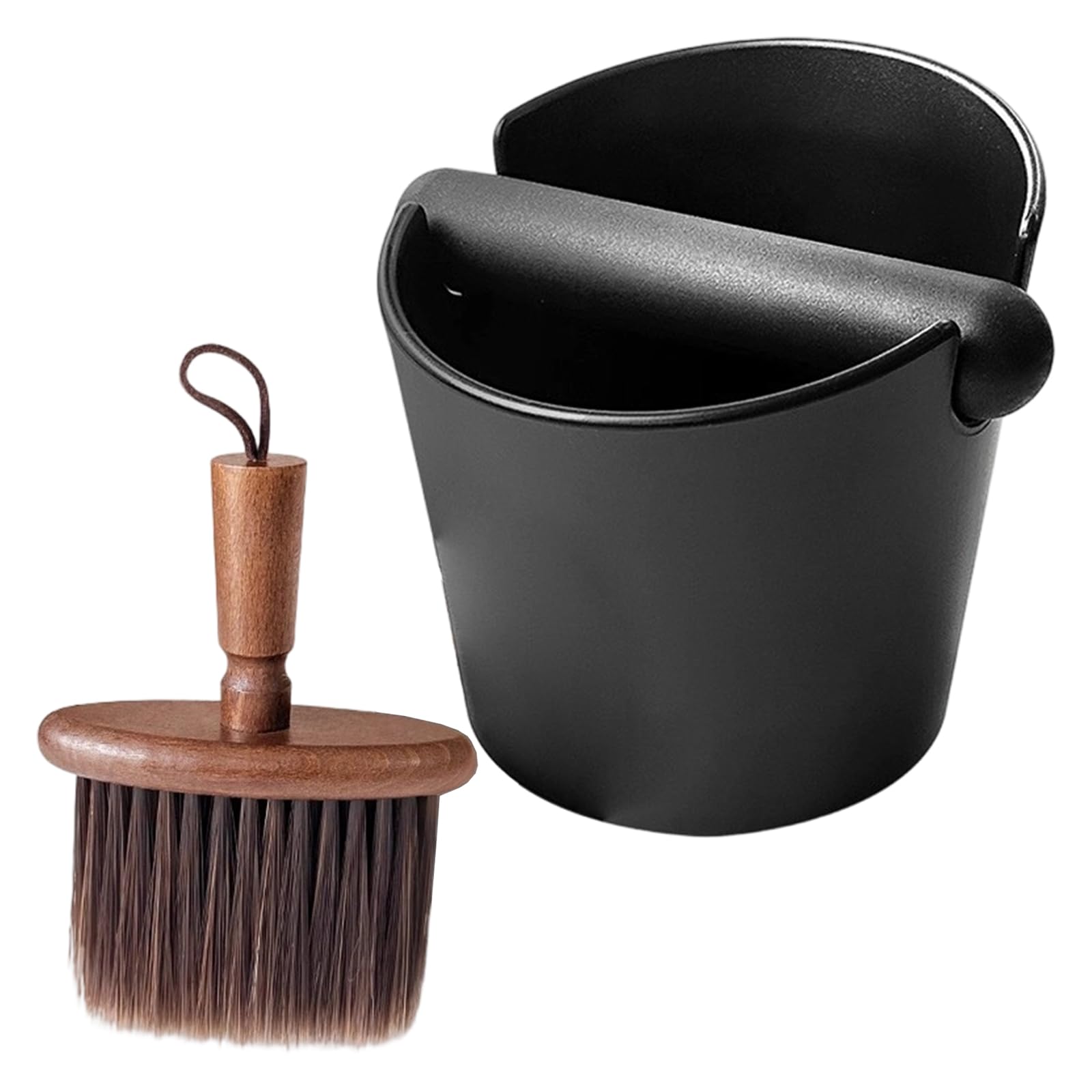 Xjdzineq Box Espresso Grounds Container Nonslip Espresso Dump Bin with Cleaning Brush Coffee Accessories Enduring Nonslip Dump Bin