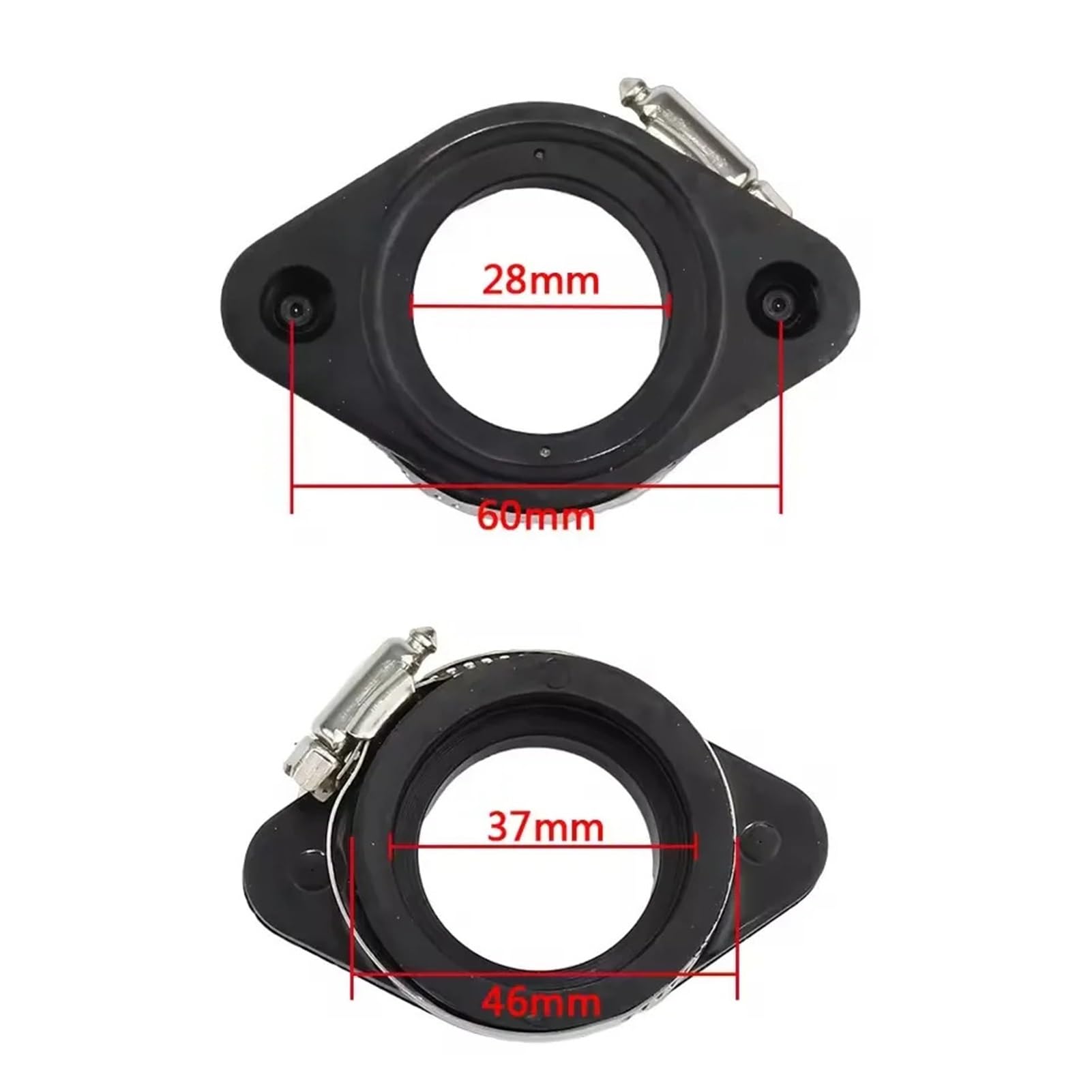 GCLANXI Motorcycle Carburetor Intake Manifold Rubber Interface Adapter 28mm 30mm For PWK PE MIKUNI OKO Universal Carb Parts Dirt Bike(32-34mm)
