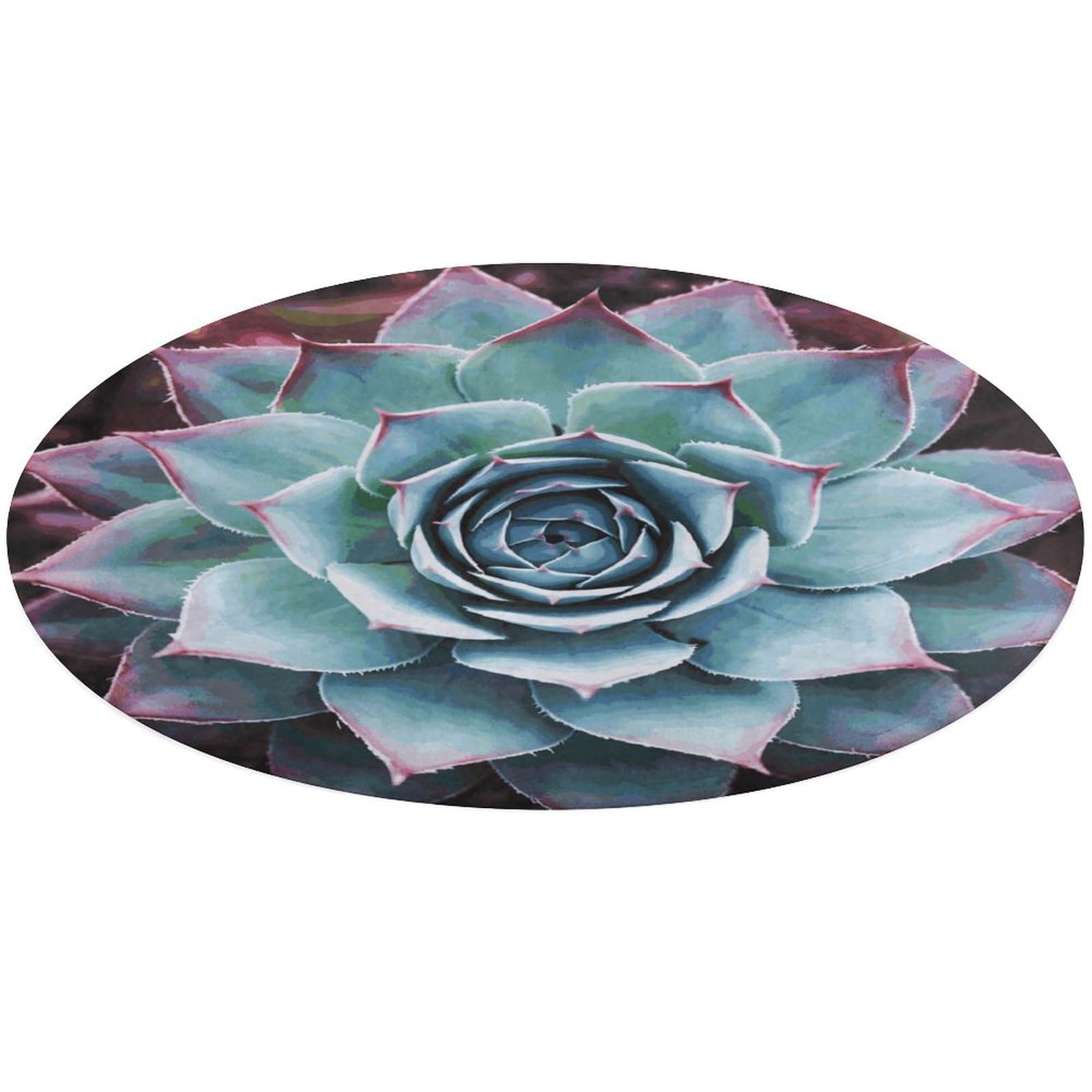 Alfombra de plantas suculentas lavable y esponjosa para decoración de salón y cocina