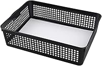 Vista 5 de Paquete de 6 cestas de plástico A4, bandejas negras para oficina