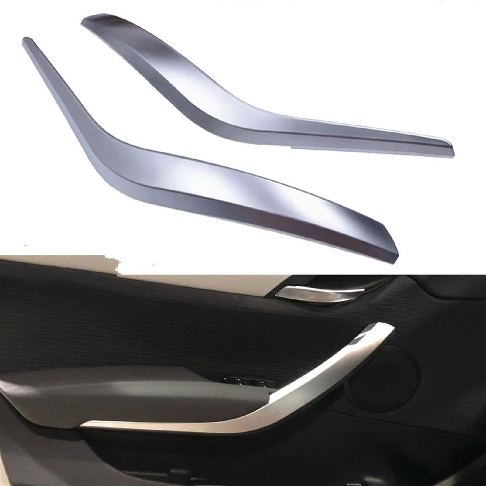 Qibbei Onecolor Car Inner Door Side Handle Panel Rod Decorative Cover Suitable For Bmw X1 E84 2010-2016